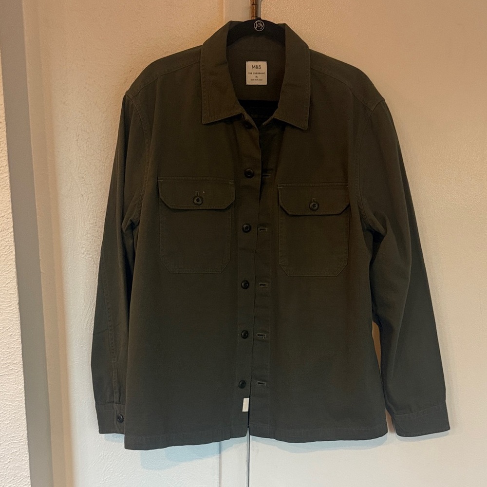 Olive Green Button-Up Shirt